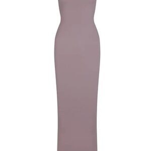 SKIMS Gray Lace Detail Dress